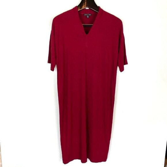 Eileen Fisher Dresses & Skirts - Eileen Fisher Womens Midi Shift Dress Red XS